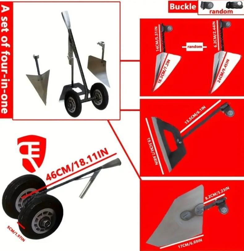 Garden Tool Supporter with Double Wheels